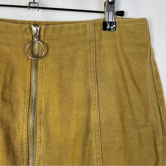 Chloe & Katie Mustard Yellow Full Zip Mini Skirt M - Picture 4 of 5